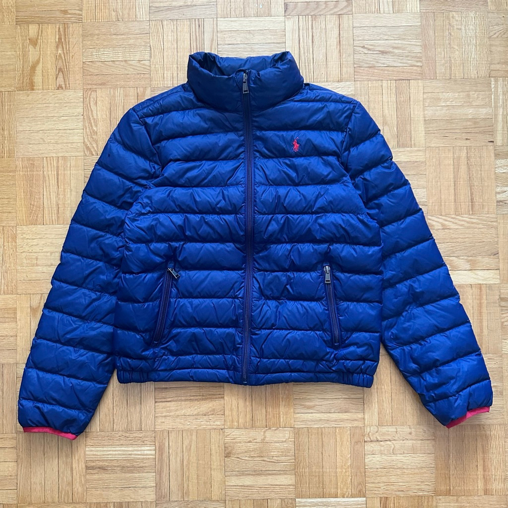 Polo Ralph Lauren Boys Puffer Jacket Large 14-16 Navy Blue